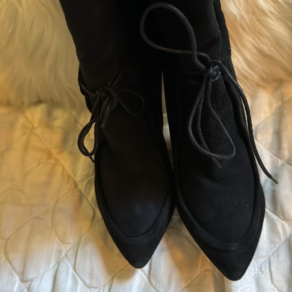 Loeffler Randall Suede Knee High Boots